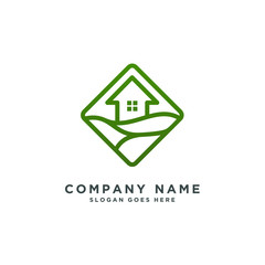 green house logo template vector illustration