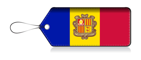 Andorran flag label, Label of prouct made in Andorra © VectorPart