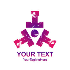 Fototapeta premium Initial letter T , TTT logo template colorful distress design for business and company identity