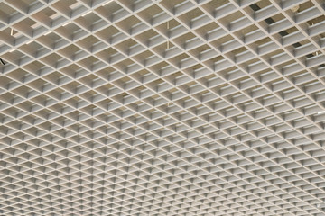 Smooth beautiful trellis ceiling in the room as a background