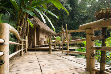 Bamboo house in Thailand