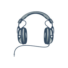 Headset icon, headphone vector illustration