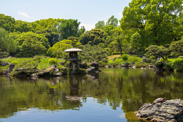 Fototapeta na wymiar Kiyosumi garden in Koto ward Tokyo, Japan