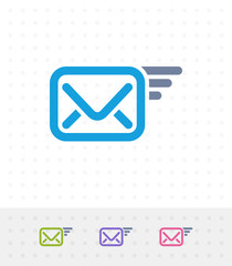 Flying Mail - Zap Duo Icons. A professional, pixel-perfect icon.