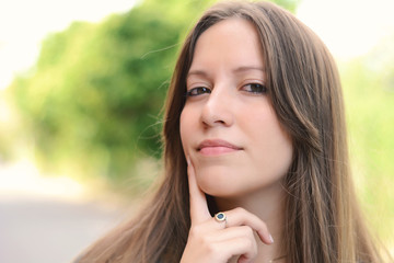 Beautiful thoughtful woman