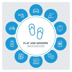 transports, food, drinks, travel Infographic Circle outline Icons Set. Contains such Icons as  business,  website,  elements,  background,  pattern,  banner and more. ..Fully Editable. Pixel Perfect