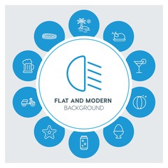 transports, food, drinks, travel Infographic Circle outline Icons Set. Contains such Icons as  business,  website,  elements,  background,  pattern,  banner and more. ..Fully Editable. Pixel Perfect