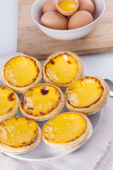 Closeup of Egg Tart.