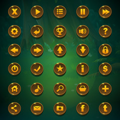 Shadowy forest GUI set buttons