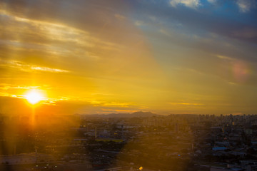 Pôr-do-sol em São Paulo