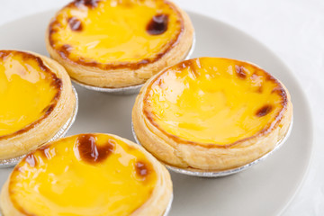 Closeup of Egg Tart.