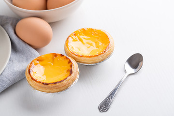 Portugal Egg Tart. Egg tart with egg. 