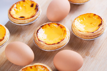 Portugal Egg Tart. Egg tart with egg. 