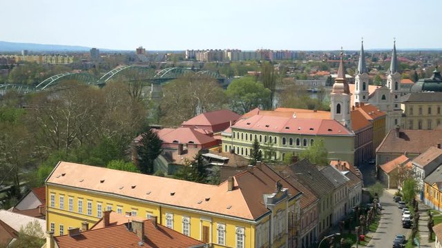 Esztergom Basilica and M&aacute;ria Val&eacute;ria Bridge