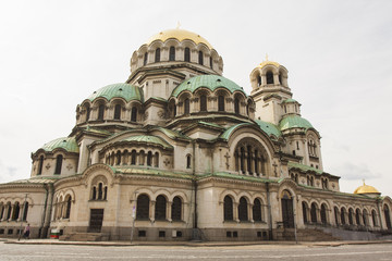 Fototapeta na wymiar SOFIA, BULGARIA - OCTOBER 06, 2017: orthodox cathedral of Alexan