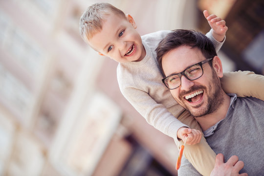 Father And Son Outdoors