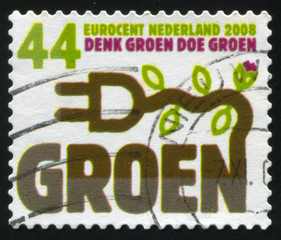Netherlands retro stamp
