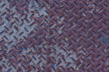 Urban diamond plate closeup texture background.