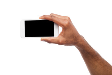 Man taking picture using smartphone