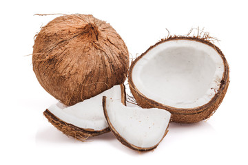 Coconut Isolated on White