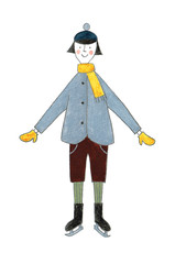 スケートを楽しむ少女