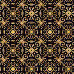 Black and gold luxury seamless pattern