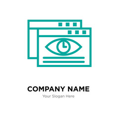 Data viewer company logo design template