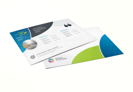 Postcard Layout with Half Circle Elements