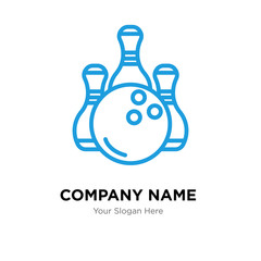 Bowling company logo design template