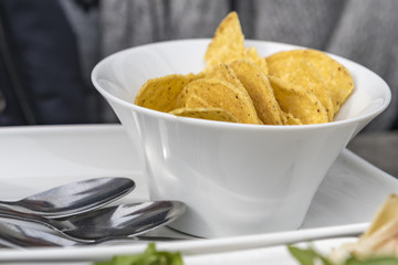 dish of tortillas and tapas