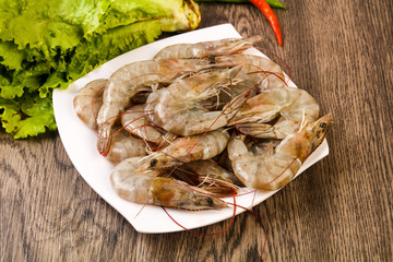 Raw king prawn