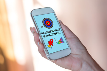 Performance management concept on a smartphone