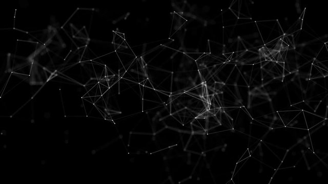Plexus background. You can use it for a technology, stage, communication or social media background. Seamless loop. 