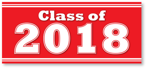 Red Class of 2018 Banner