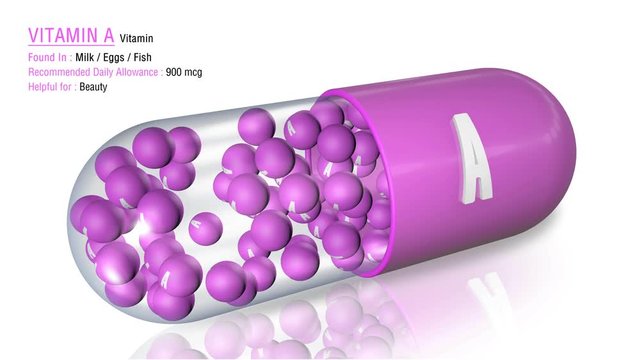 Vitamin A - Animated Vitamin Capsule Concept