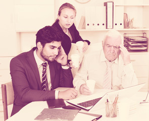 Mature man is having complicated issue with reports made by subordinates
