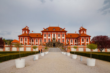 PRAGUE, CZECH REPUBLIC - APRIL, 30, 2017: Troja Palace, hosts the 19th century Czech art collections of the City Gallery