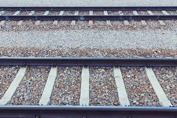 Naklejka premium View of the railroad tracks