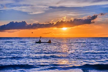 Photo sur Plexiglas Plage blanche de Boracay Beau coucher de soleil sur la plage blanche de Boracay, Philippines
