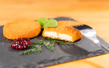 Grilled Camembert cheese