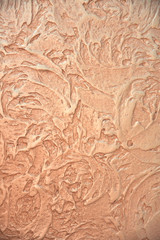 Texture of decorative plaster close-up. Art soft focus.