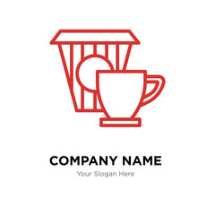 Coffee company logo design template