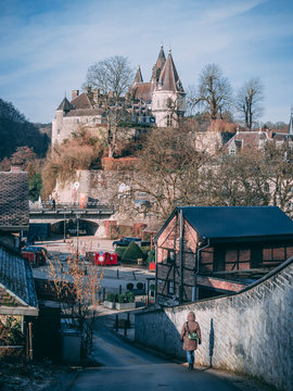 Spaziergang durch die belgische Stadt Durbuy