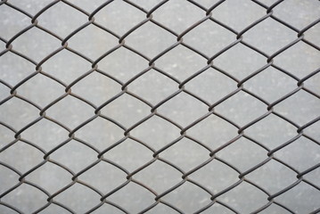 close-up of a metal grid background 