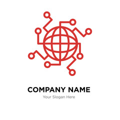 Worldwide company logo design template