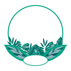 Vector Template Palm Leaves Fern Leaves