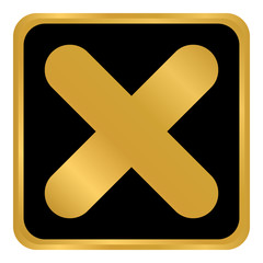 Obraz premium Delete button on white.