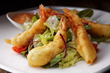 Shrimp in tempura