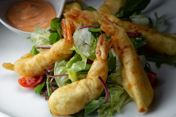 Shrimp in tempura