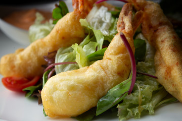 Shrimp in tempura